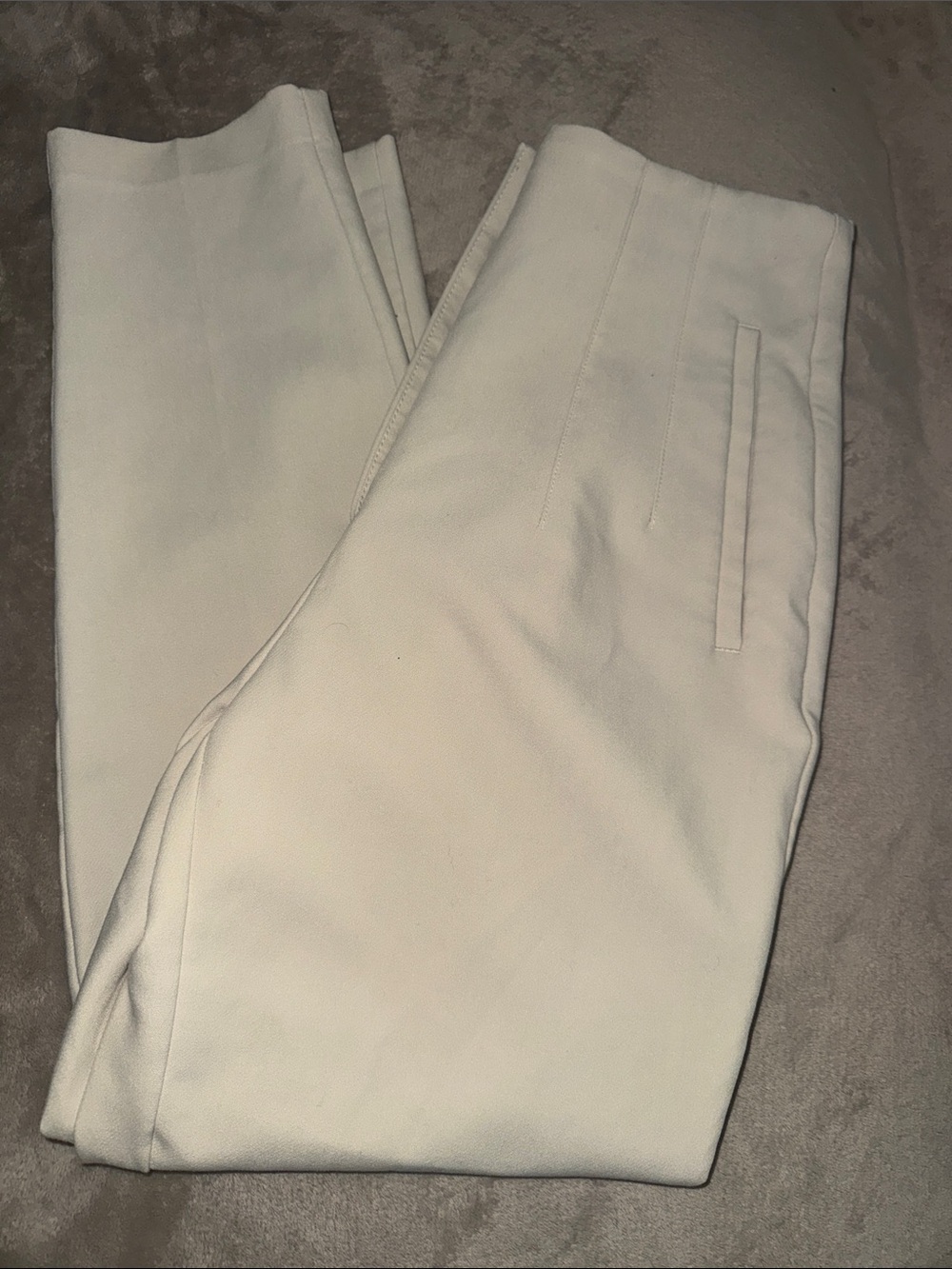 Zara Women's Cream Tailored Trousers